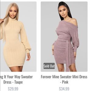 Forever mine sweater mini dress